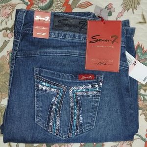 SEVEN7 blue JEANS w/ 7 Pocket Design Sz 10 P